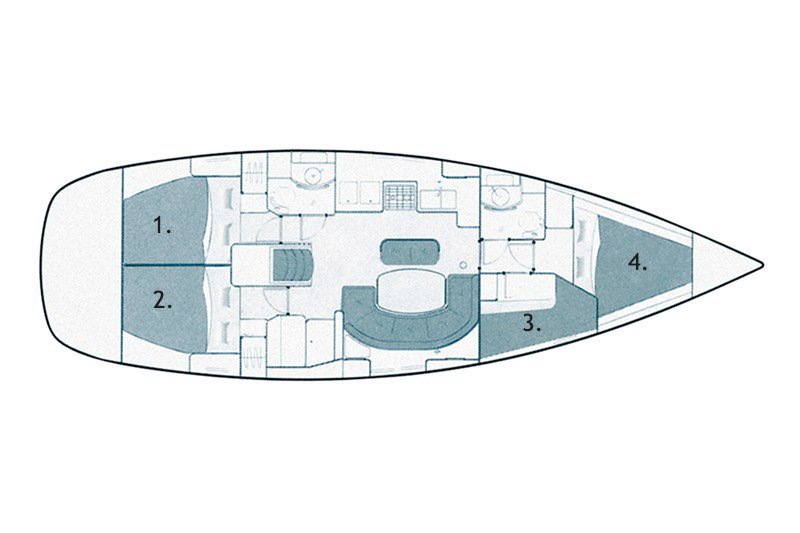 Beneteau Océanis 411 layout